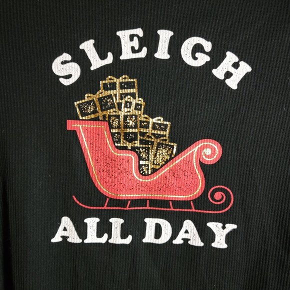 NWT Old Navy Black Sleigh All Day Long Sleeve T-Shirt Size Medium - Picture 1 of 8